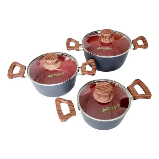 Panela Cerâmica Comida Saudável P/ Fogão Indução Kit