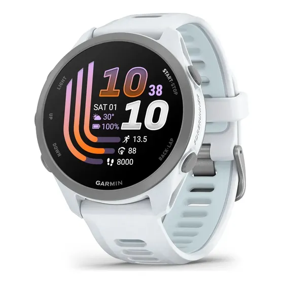 Smartwatch Garmin Forerunner 170 Blanco/azul Amoled Gps Blanco Deportiva Gris