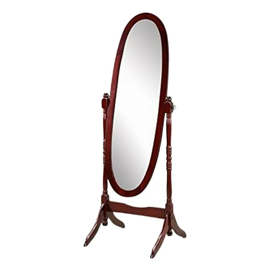 Espejo De Pie Estilo Reina Ana Madera De Cerezo Roundhill Furniture 3488C