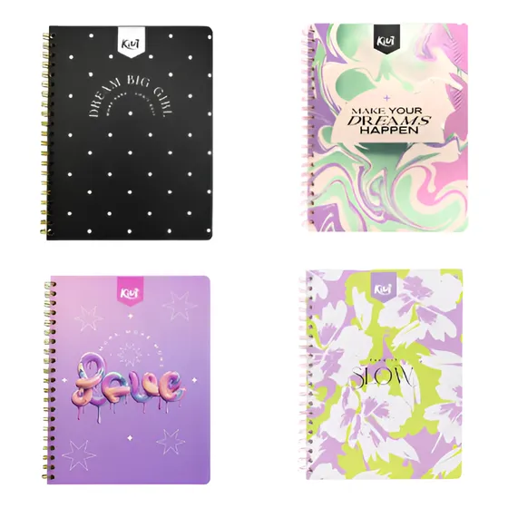 Cuaderno Espiral 80 Hojas Tesis Kiut Con Stickers