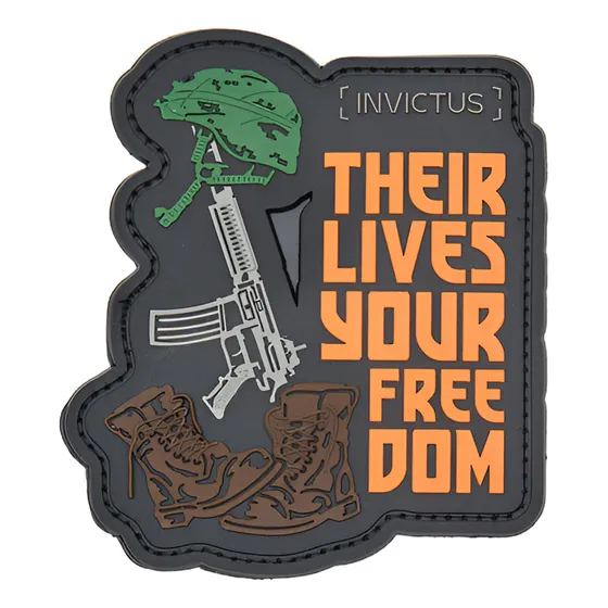 Patch Invictus Emborrachado Farda Militar Airsoft Coleção