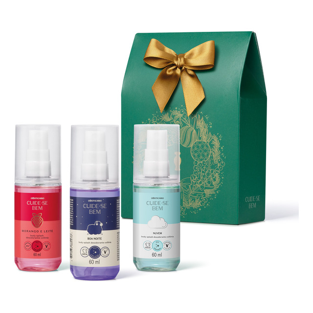 O Boticário Cuide-se Bem Kit Presente Mini Splashes (3 Itens)