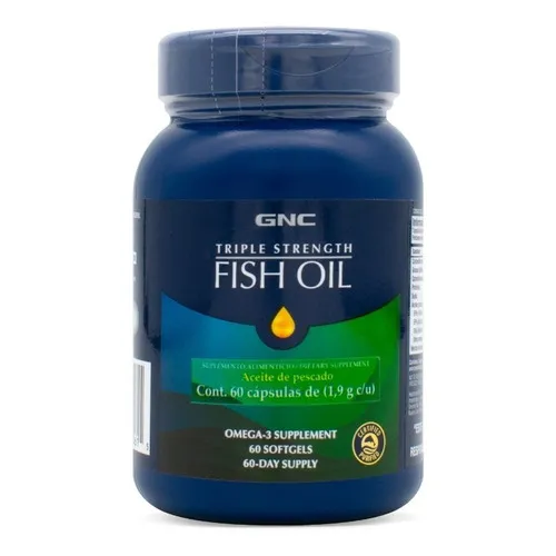 Gnc Aceite De Pescado Omega 3 Triple Strenght Fish Oil 60cap Sabor Sin Sabor