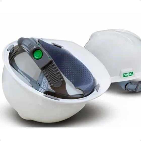 Capacete Segurança Msa V-gard Com Carneira Jugular Push Key Cor Branco