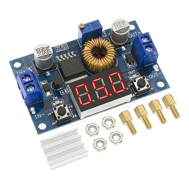 Mgsystem Regulador Xl4015 5a + Voltimetro Step Down Dc Dc