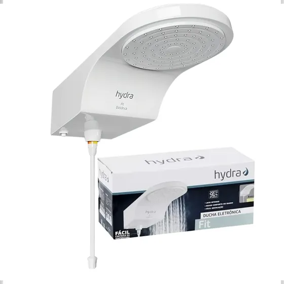Chuveiro Ducha Elétrico Eletrônico De Parede Hydra Corona Fit 127v Potência 5500W Cor Branco