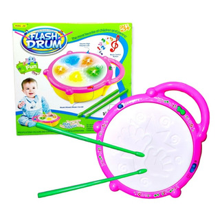 Tambor Com Som E Led Bateria Digital P/ Bebe Infantil Tambor Com Som E Led Bateria Digital P/ Bebe Infantil