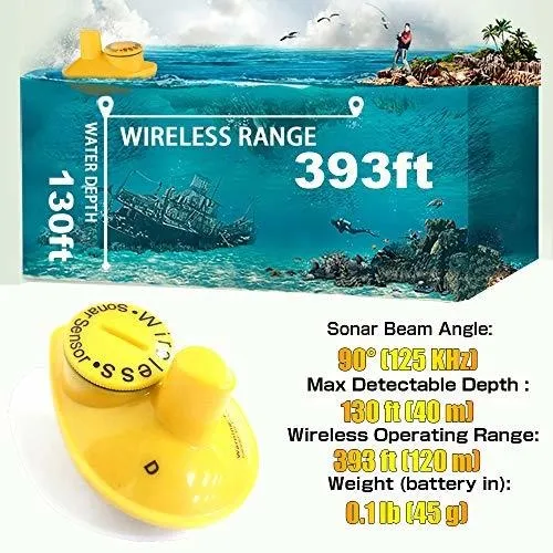 Buscador Pece Inalambrico Sonar Agua Kayak Profundidad