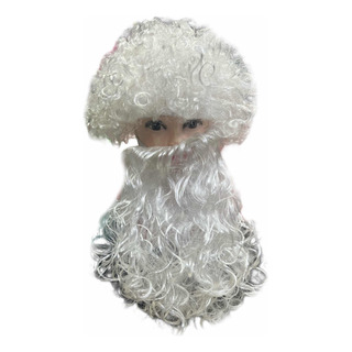 Peluca Y Barba Blanca Santa Claus Viejito Disfraz Navidad Peluca Y Barba Blanca Santa Claus Viejito Disfraz Navidad