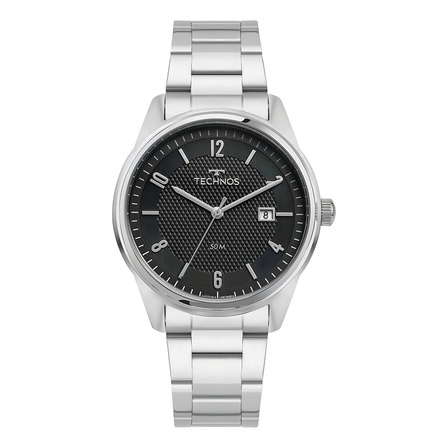 Relógio Technos Masculino Steel Prata - 2115twn/1p Bisel Preto Relógio Technos Masculino Steel Prata - 2115twn/1p Bisel Preto