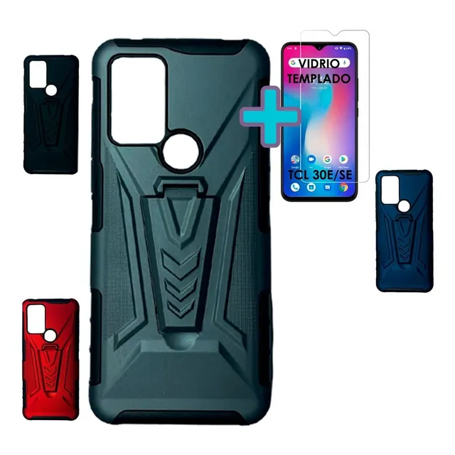 Funda Protector Para Tcl 30e/30se Reforzada Y Vidrio