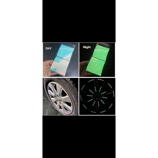Calcomanía Luminosa Para Rin Carro Moto Bicicleta Camioneta
