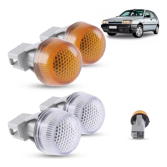 Lanterna Lateral Pisca Fiat Tipo Seta Cristal Acrílico 2 Pçs