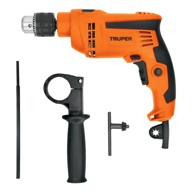 Taladro Rotomartillo 1/2 Truper ROTO-1/2A10 600 W Velocidad Variable Color Naranja Frecuencia 60Hz