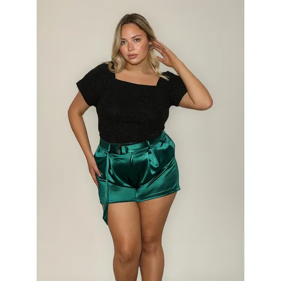 Short De Fiesta Moda Mujer Talles Grandes - Tis Ind