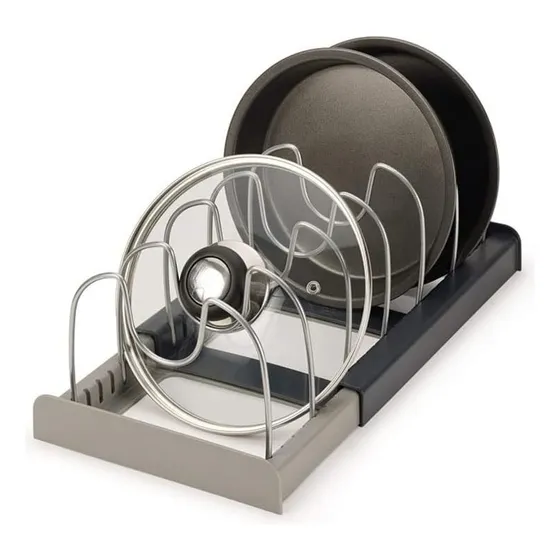 Soporte Organizador De Tapas De Ollas  Y Tablas, Extensible