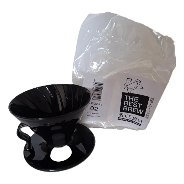 Waals Kit Coador Suporte Tipo V60 02 + Filtros Cônicos 40un