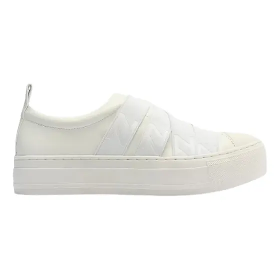 Tenis Feminino Slip On Couro Flatform Elásticos Arezzo