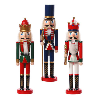 3 Piezas De Adorno Navideño De Cascanueces, Muñeco De 3 Piezas De Adorno Navideño De Cascanueces, Muñeco De