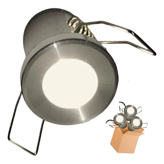 Pack 5 Spot Led Ojo De Aguila 1w Empotrar Plafon Tablaroca
