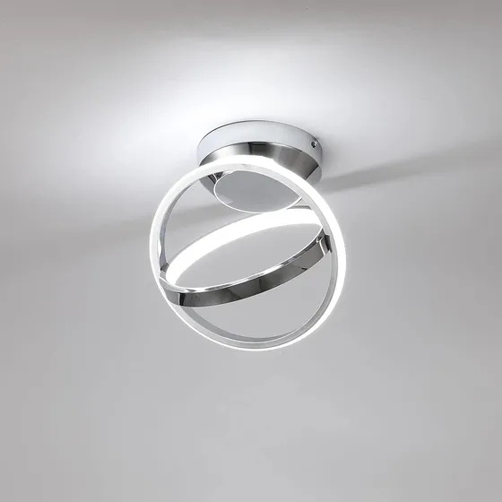 Moderna Lámpara De Techo Led   22 W, Diseño Anillos Cuadrado