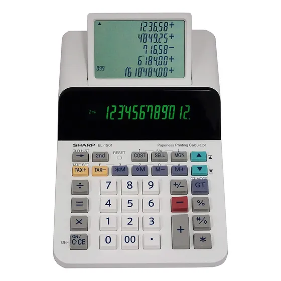 Calculadora Sharp El-1501 12 Dígitos Sem Papel Desktop