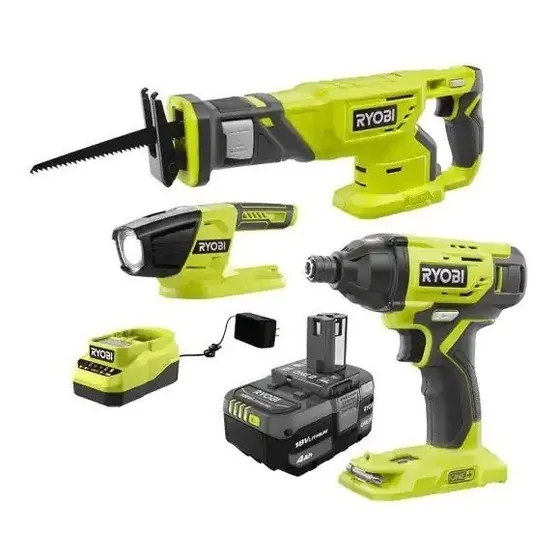 Herramientas Electricas  Kit Inalambrico Ryobi 5piezas 18v