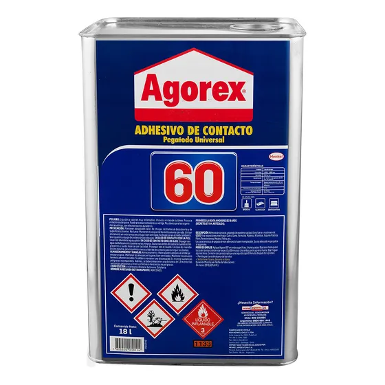 Pegamento Adhesivo De Contacto Multiuso Agorex 60 18 Litros