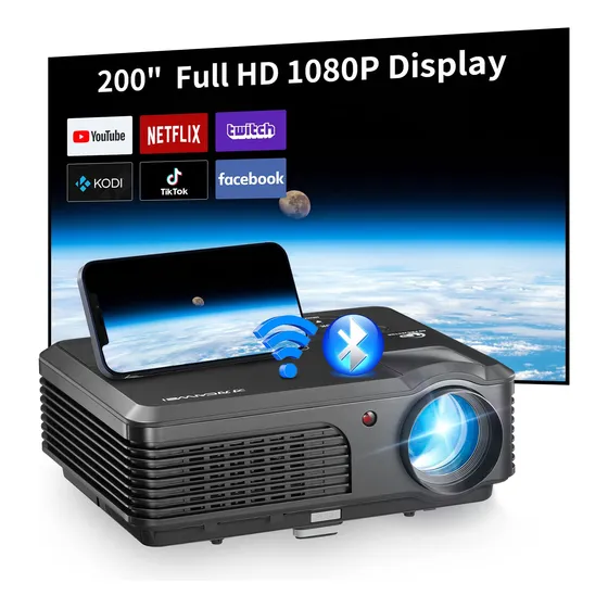 Proyector Digital Lumene Cine Casa Juego Zoom Pantalla Hz