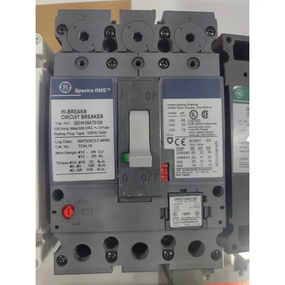 Breaker General Electric Spectra Rms 3x100a 65ka 240/480vac