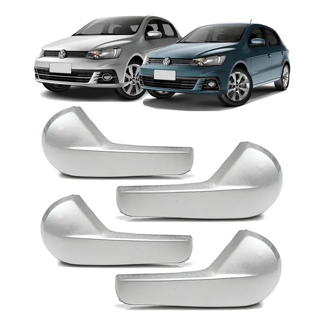 Kit 4 Maçaneta Interna Porta Gol Voyage G7 2016 A 2018 Prata