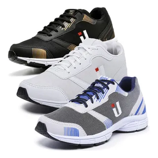 Combo TĂȘnis Masculino Leve ConfortĂĄvel 3 Pares Kit Original Combo TĂȘnis Masculino Leve ConfortĂĄvel 3 Pares Kit Original