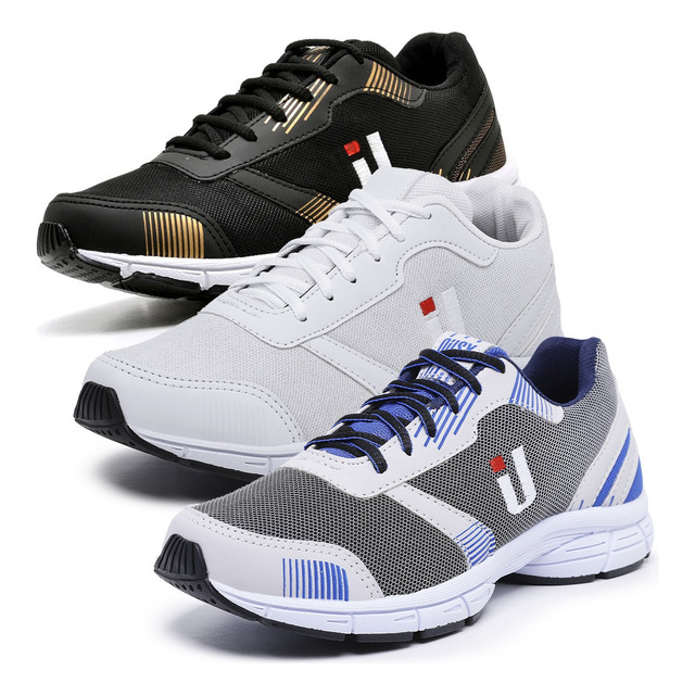 Combo Tênis Masculino Leve Confortável 3 Pares Kit Original Combo Tênis Masculino Leve Confortável 3 Pares Kit Original