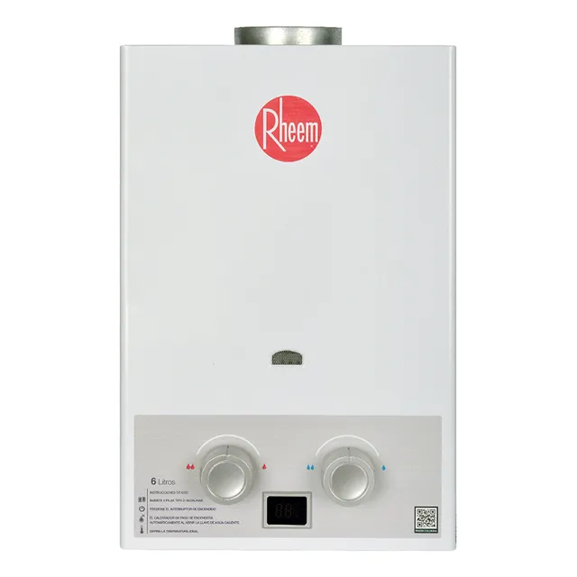 Calentador De Agua 6lt Gas Natural Tiro Natural  Rhemm