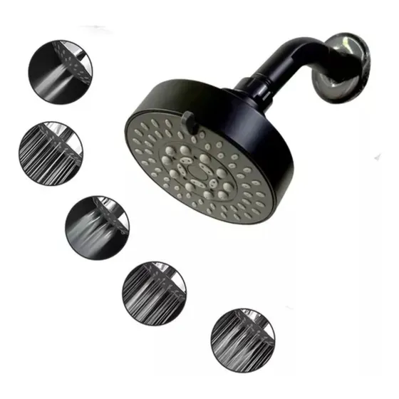 Regadera Ducha Negra 3 Funciones