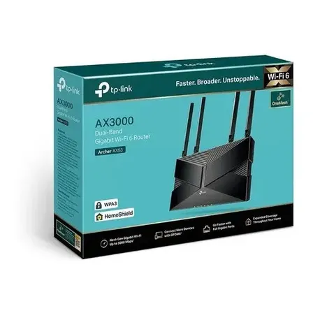 Roteador De Malha Única Tp-link Archer Ax53 Gigabit Wi-fi 6 Ax3000