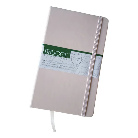 Libreta Brugge Original Punteada 13x21 Ideal Bullet Journal  Rosa Pastel Explora Punteada
