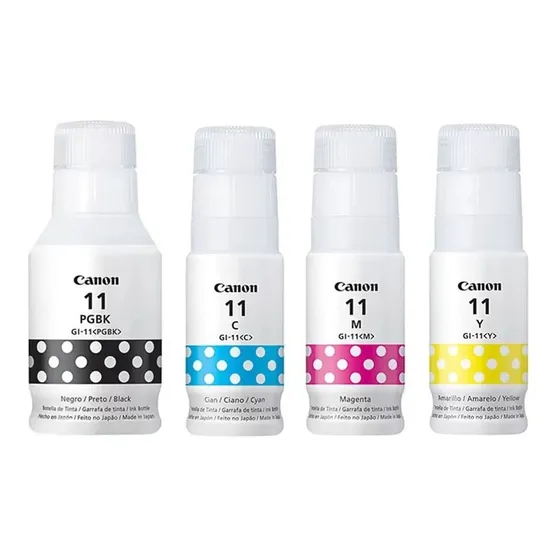 Kit Tinta Canon Negro Amarillo Cyan Magent Original Pixma 11
