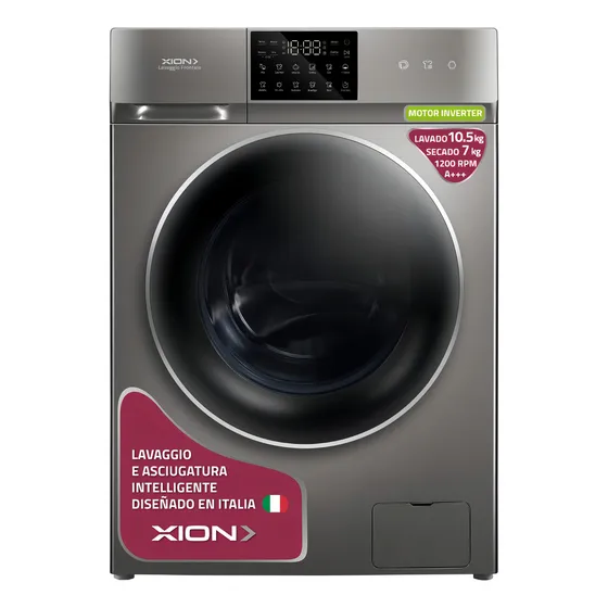 Lavasecarropas automático Xion inverter hasta 10.5kg color plateado