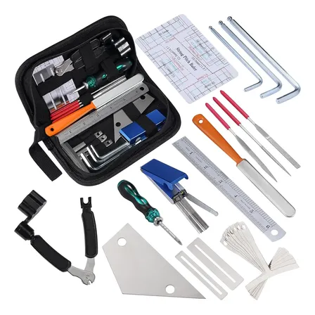 Kit 25 Ferramentas De Reparação E Cuidados Guitarra Luthier