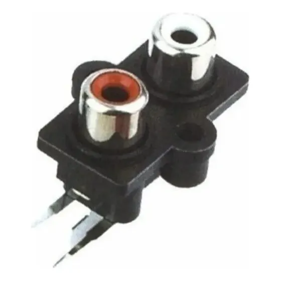 10 Peças * Tomada Rca Av2-8,4-7 Vm/br Promoção