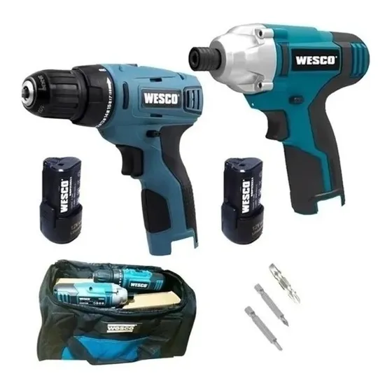 Kit Taladro Y Atornillador Impacto 12v Inalámbrico Ws1000k2