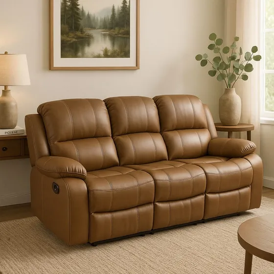 Sillon Reclinable 3 Cuerpos Sofa Recliner Living Lcm Color Chocolate