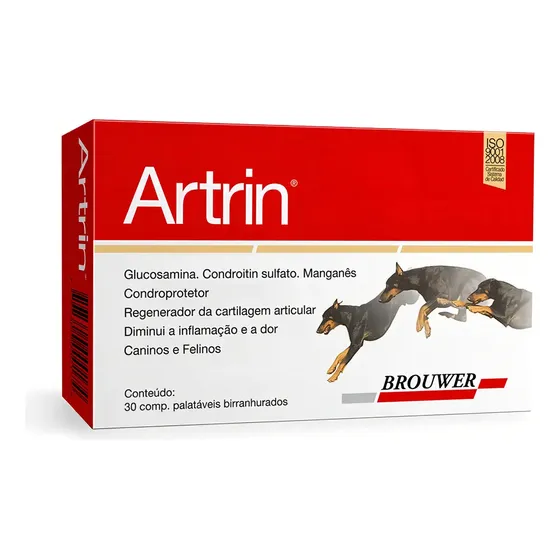 Condroprotetor Brouwer Artrin 30 Comprimidos Cachorro Articulaciones