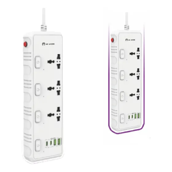 Filtros De Linha Regua Extensão Bivolt 8 Tomadas 6 Usb 3000w