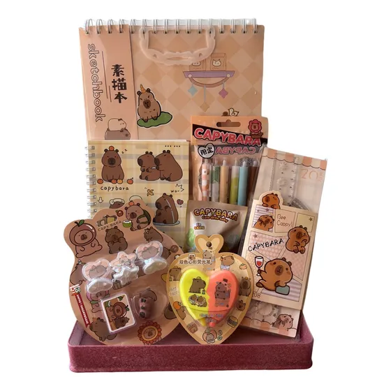 Papelería Capibara Set Capybara Kawaii