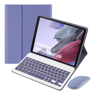 A Para Galaxy Tab A7 8,7 Pol. Roxo Teclado + Mouse + Caneta A Para Galaxy Tab A7 8,7 Pol. Roxo Teclado + Mouse + Caneta