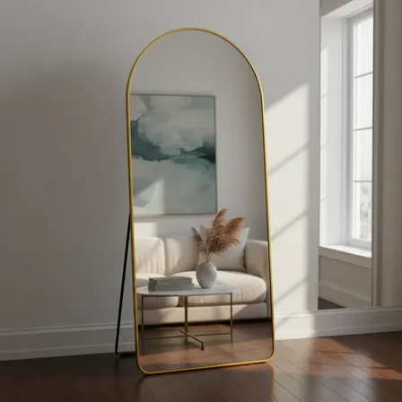 Espelho Lopazzi Base Reta 170x70cm Retrô Suporte Chão Luxo