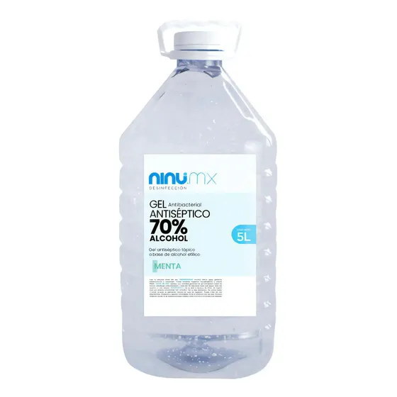 Alcohol gel Ninu.Mx desinfectantes fragancia menta 5L