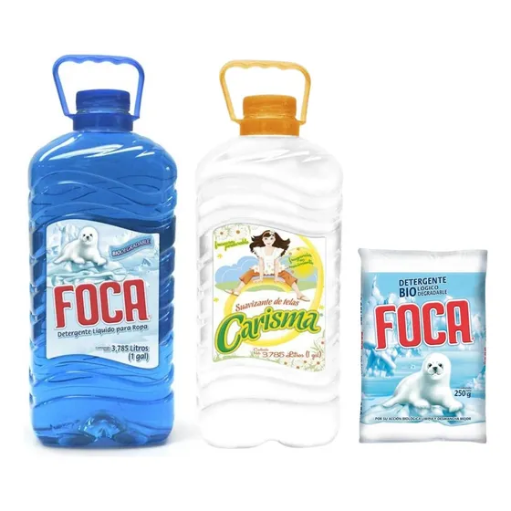 Detergente De Ropa Y Suavizante Carisma Galón + Jabón Gratis